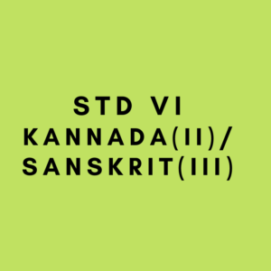 VGP ENTERPRISES-STD VI-KANNADA(II)/SANSKRIT(III)