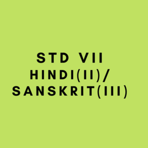 VGP ENTERPRISES-STD VII-HINDI(II)/SANSKRIT(III)