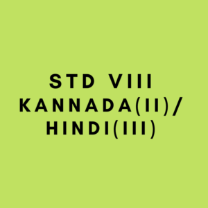 VGP ENTERPRISES-STD VIII-KANNADA(II)/HINDI(III)